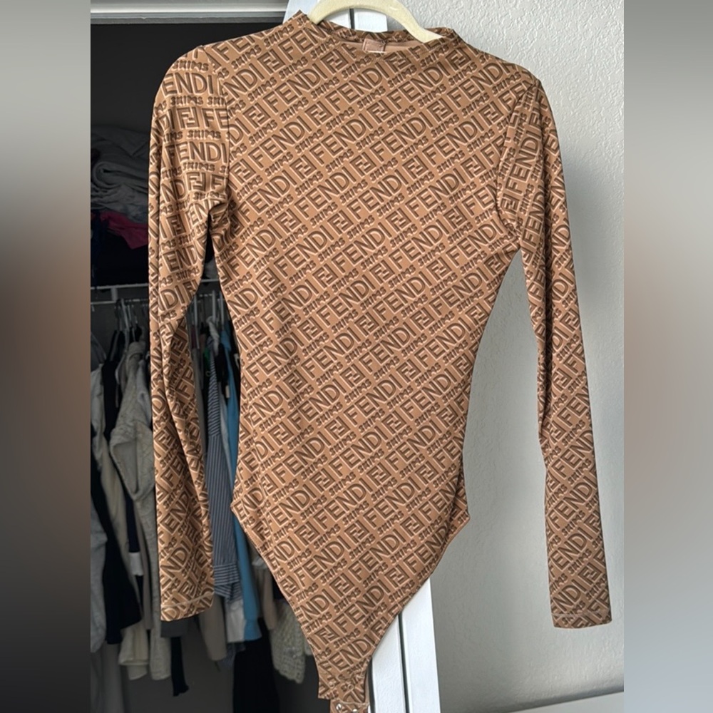 Fendi x Skim’s mock neck long sleeve bodysuit